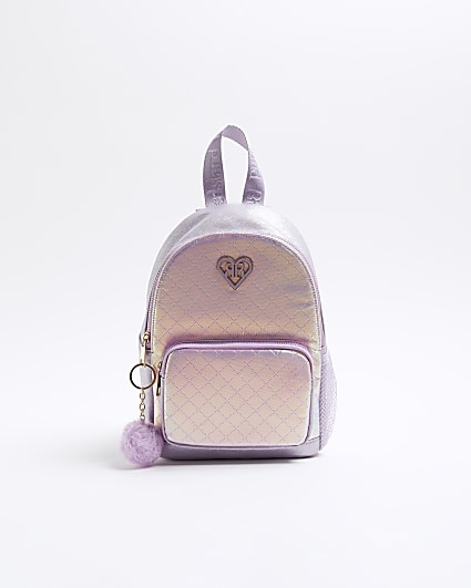 Girls purple iridescent backpack