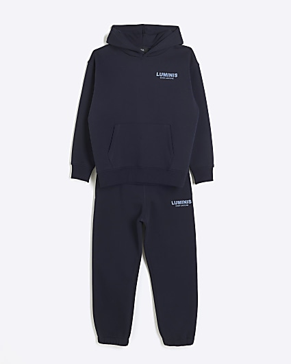 Boys navy hoodie and joggers set