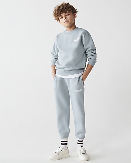 Boys blue sweatshirt and joggers set