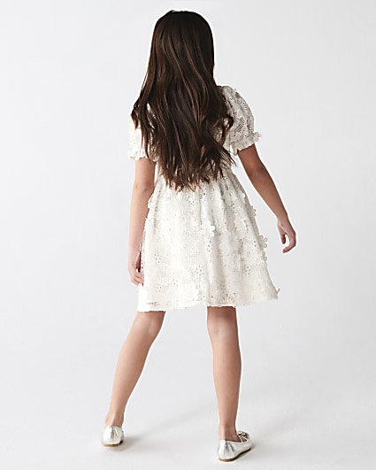 Girls white lace dress