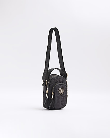 Girls black festival crossbody bag