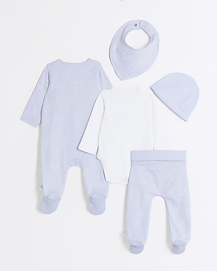 Baby Boys blue newborn set 5 pack