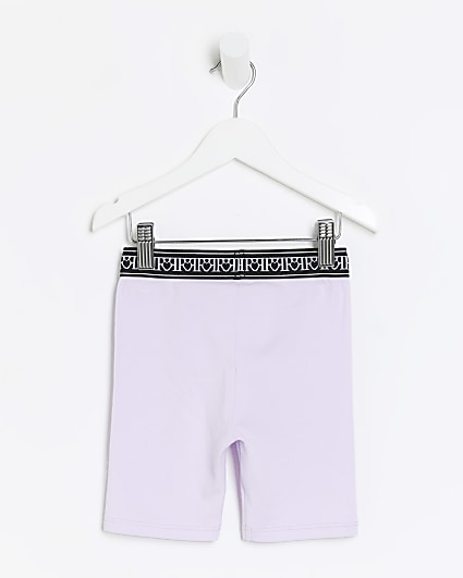 Mini girls purple RI cycle shorts