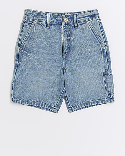 Boys blue carpenter denim shorts