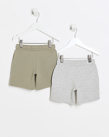 Mini boys grey shorts 2 pack