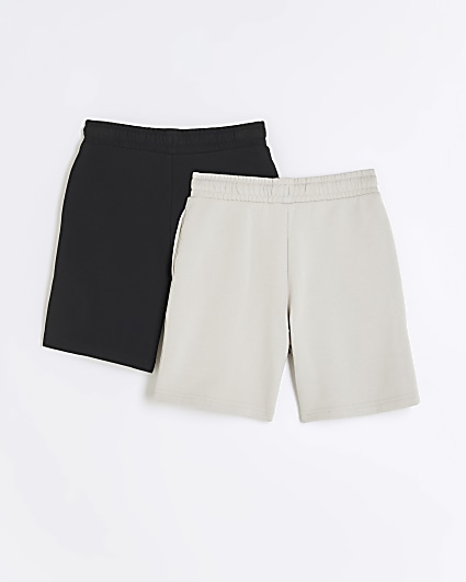 Boys black shorts 2 pack