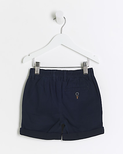 Mini boys navy chino shorts