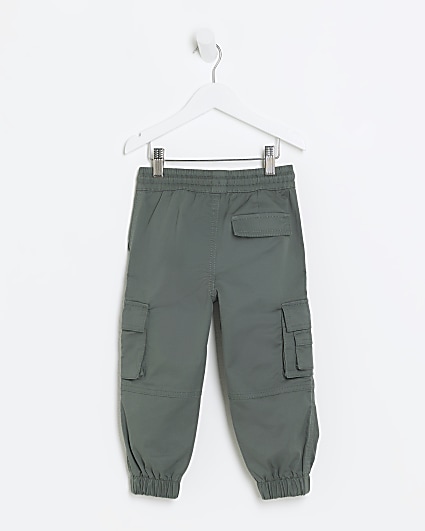 Mini boys khaki cargo trousers