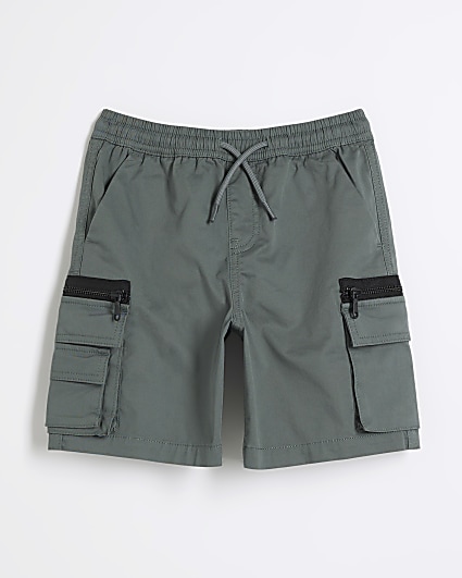 Boys khaki cargo shorts