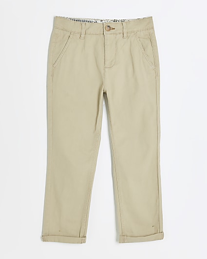 Boys Stone Casual Chino Trousers