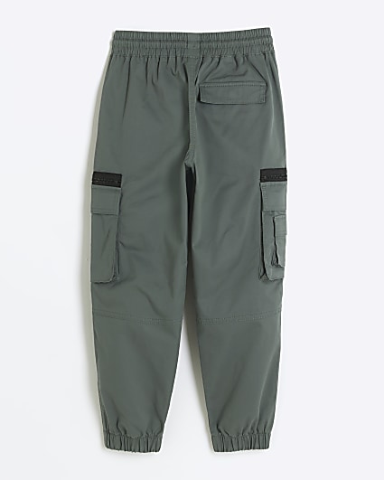 Boys green cargo trousers