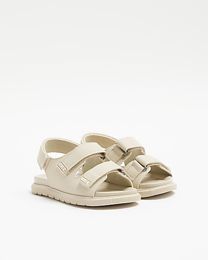 Mini boys stone double strap sandals