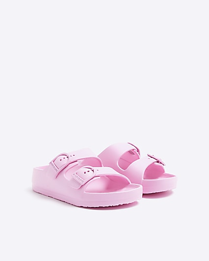 Girls pink buckle sandals