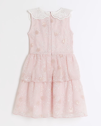 River Island Light Pink Lace Top Skater Dress, $76