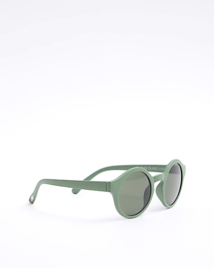 Mini boys green round sunglasses