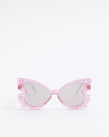 Mini girls pink butterfly sunglasses