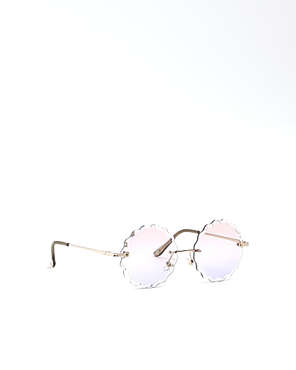 Girls pink scalloped sunglasses