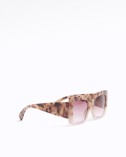 Girls brown tortoise oversized sunglasses