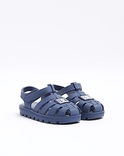 Mini Navy Jelly Sandals