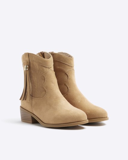 Girls tan sales boots