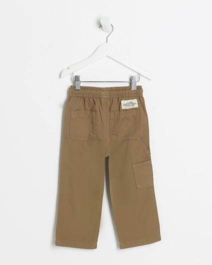 Mini boys brown utility carpenter trousers