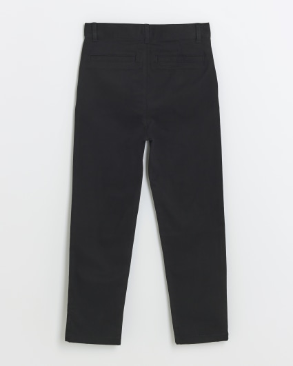 Boys black smart chino trousers