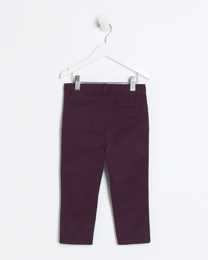 Mini boys red smart chino trousers