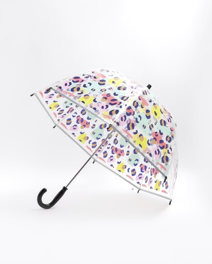 Girls Yellow leopard print umbrella