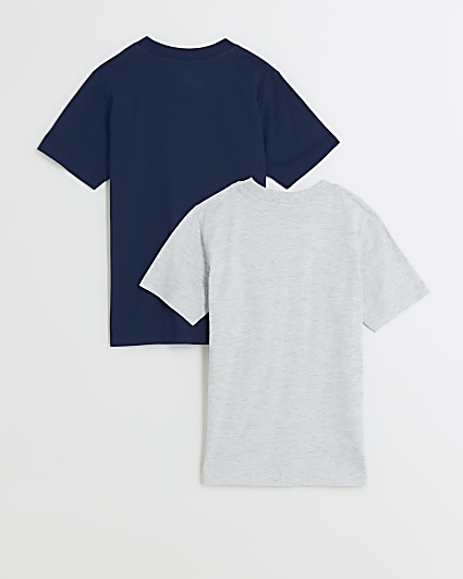 Boys grey RI t-shirt 2 pack