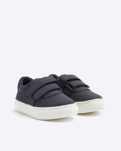 Mini boys navy velcro trainers