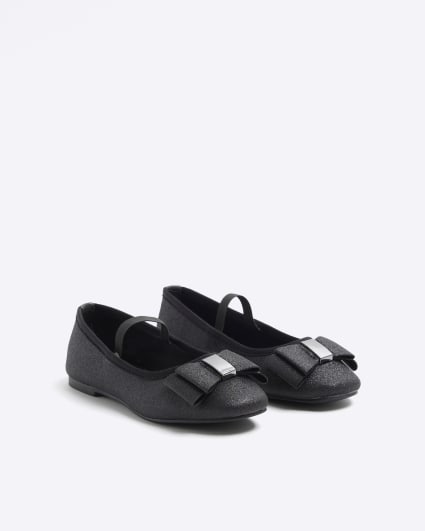 River island black school hot sale shoes