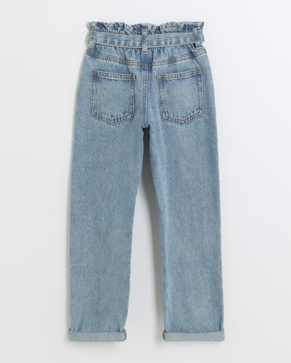 Zara - Jeans with Adjustable Interior Waistband and Front Button Closure. Back Patch Pockets. - Blue - Co-Ord & Matching Set