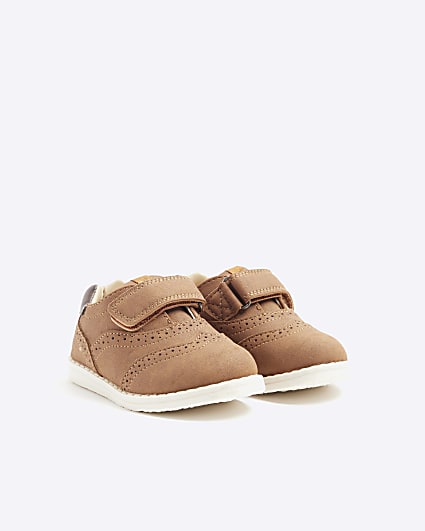 Mini boys brown brogue shoes
