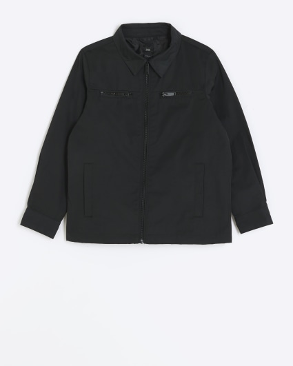 boys black tech shacket