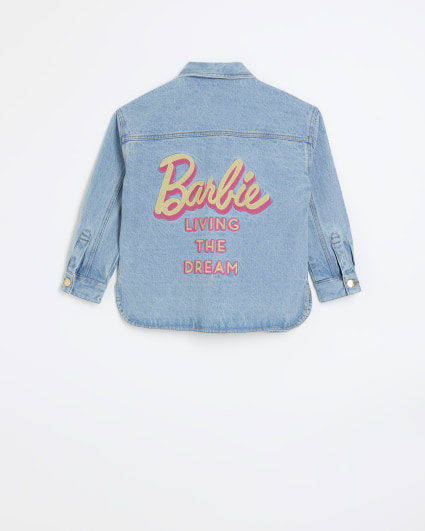 Girls blue RI x Barbie denim jacket