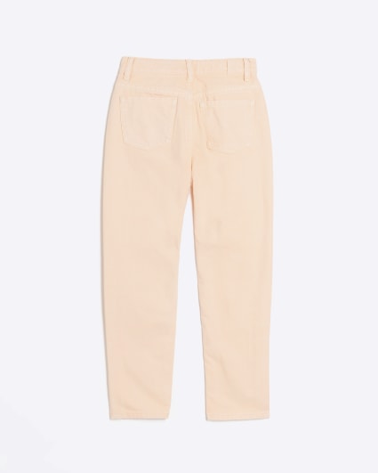 Girls coral mom jeans