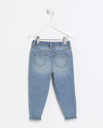 Mini girls blue mom jeans