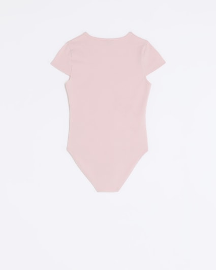 Girls pink scoop neck Bodysuit