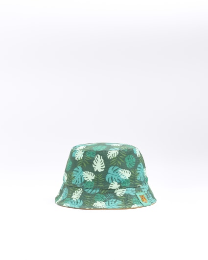 Mini boys green reversible bucket hat