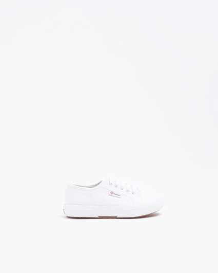 Boys White Lace Up Superga Trainers