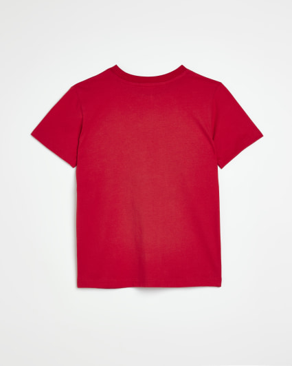 Boys Red Elf Christmas T-shirt