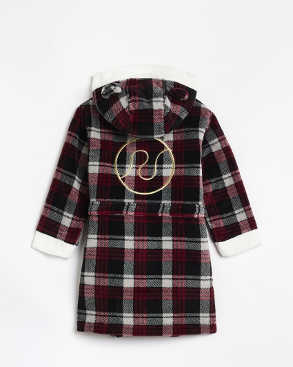 Mini Red Cosy Check Dressing Gown
