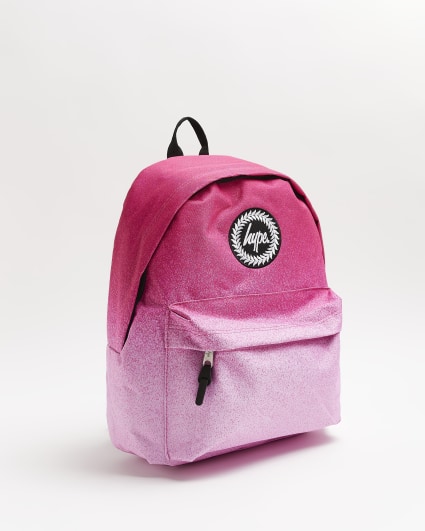 Girls pink hype glitter backpack