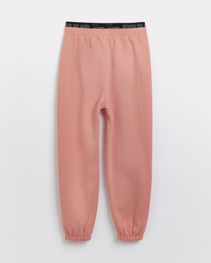 Girls orange RI waistband joggers