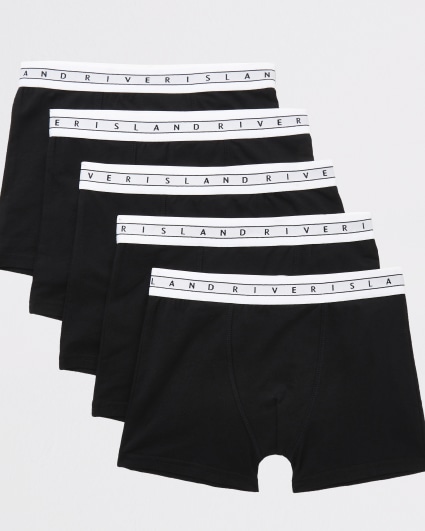 Boys black RI waistband boxers 5 pack