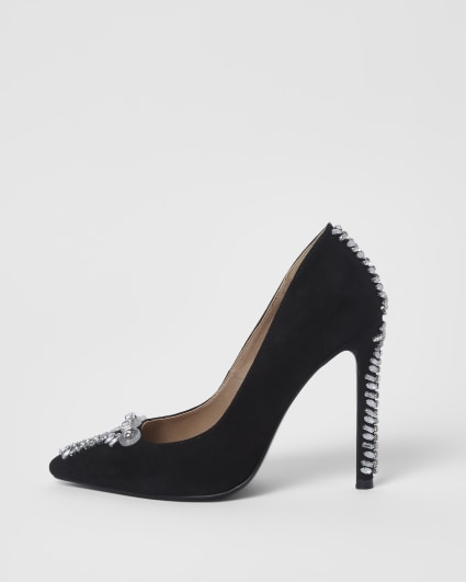 Black Holly Fulton embellished court shoes