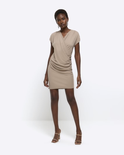 Khaki sheath outlet dress