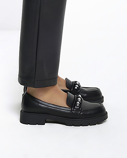 Black Pearl Chunky Loafers