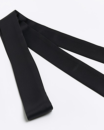 Black satin scarf