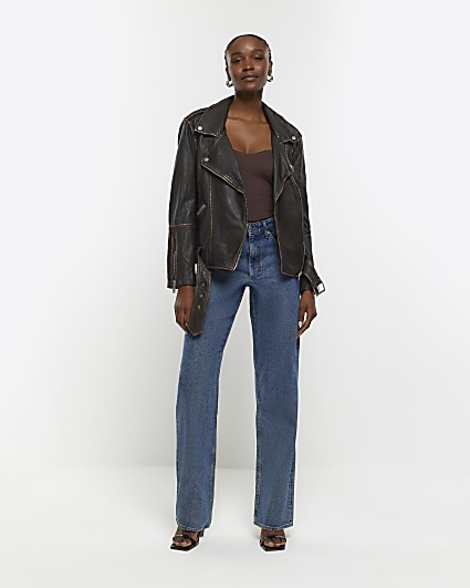 Biker jacket 2024 river island